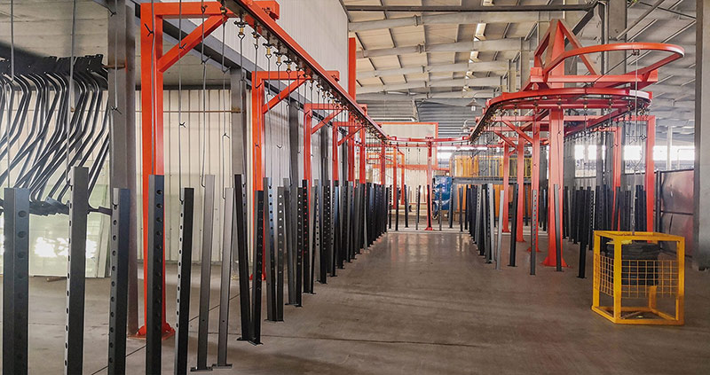 Spray coating production line